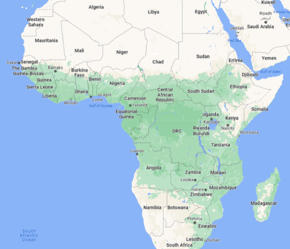 Rosemont Pharmaceuticals - Map of Africa