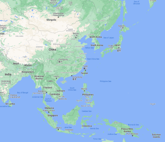 Rosemont Pharmaceuticals - Map of Asia