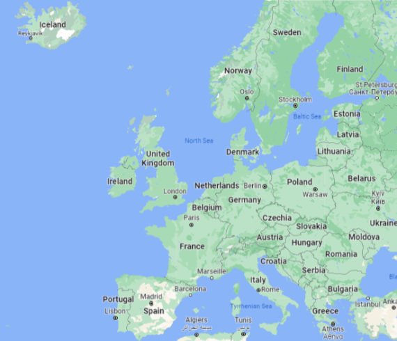 Rosemont Pharmaceuticals - Map of Europe