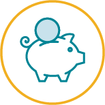 Rosemont Pharmaceuticals - Piggy bank icon
